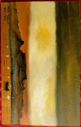 MIKE TALJAARD ORIGINAL OIL PAINTING (TABLE MOUNTAIN) UNFRAMED