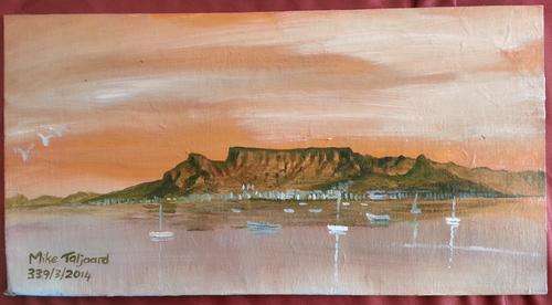MIKE TALJAARD ORIGINAL OIL PAINTING  (TABLE MOUNTAIN)