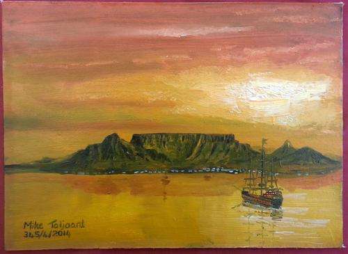 MIKE TALJAARD ORIGINAL OIL PAINTING (TABLE MOUNTAIN)