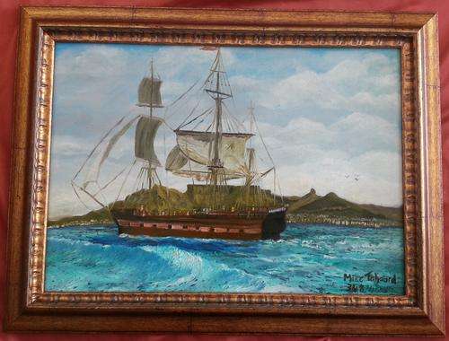 MIKE TALJAARD ORIGINAL OIL PAINTING (TABLE MOUNTAIN) FRAMED