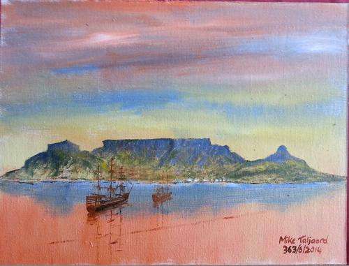 MIKE TALJAARD ORIGINAL OIL PAINTING (TABLE MOUNTAIN)