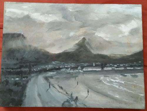 UNFRAMED MIKE TALJAARD ORIGINAL OIL PAINTING (1698 SCENE OF CAPE OF GOOD HOPE