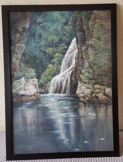 FRAMED ORIGINAL OIL ON BOARD CANVAS SIGNED by artist Kathleen Dore 2013