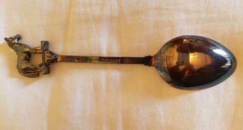 SOUVENIR SPOON (HORSE) AS PER PICTURES [WAPW] SILVER PLATED IN ORIGINAL PACKAGING