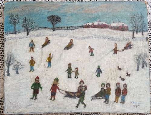 ORIGINAL OLD OIL PAINTING BY ARTIST C.F. BERRILL, 1967 valued at R2000