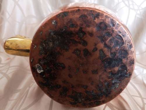 Free Postage. LARGE VINTAGE SOLID COPPER and  BRASS KETTLE