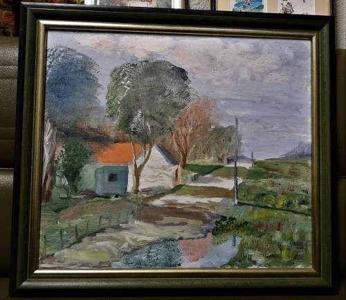 Free Postage FRAMED MIKE TALJAARD ORIGINAL OIL PAINTING (FARMHOUSE)