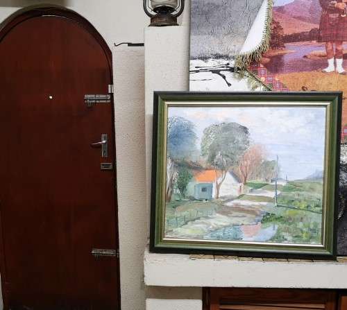 Free Postage FRAMED MIKE TALJAARD ORIGINAL OIL PAINTING (FARMHOUSE)