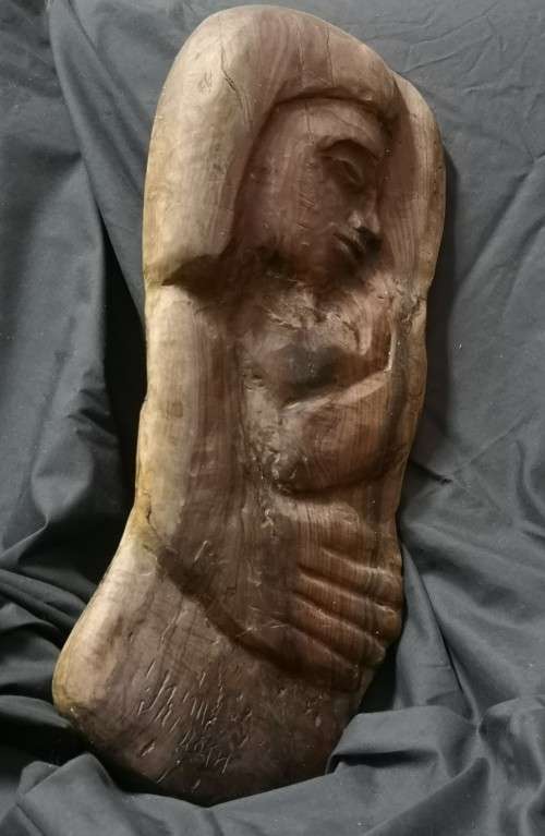 Free postage, ONE OF A KIND, Ancient Wooden Carving, Mother and Baby