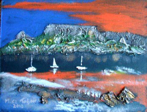 TABLE MOUNTAIN, CAPE TOWN, SOUTH AFRICA, SUNSET TU16 by Mike Taljaard