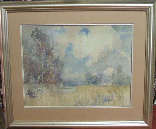 CRAZY R1 START, ORIGINAL WATERCOLOUR PAINTING, LANDSCAPE BY LATE E. MIDDLEMISS
