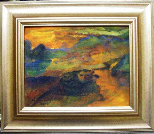 R1 START!!!  MIKE TALJAARD ORIGINAL OIL PAINTING, MODERN ART, MOUNTAIN VIEW