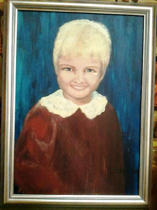 OIL ON BOARD CANVAS, GIRL DATED 1969
