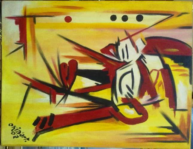 MASIVE ORIGINAL ACRYLIC STRETCHED ON CANVAS, SORENZO BY OKID'ART 2007