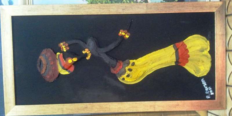 FRAMED ORIGINAL PAINTING BY RONNIE OERSON (I AM OFF TO THE MARKET)