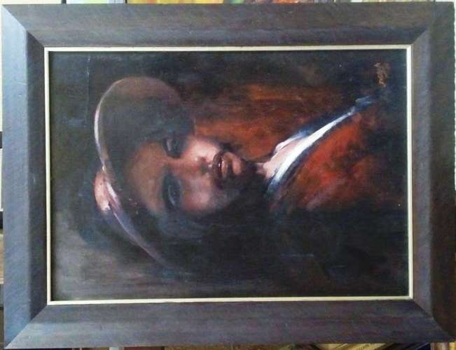 FRAMED ORIGINAL OIL ON BOARD CANVAS (AMANDA) STILL LIFE SIGNED BY ARTIST JOSEPH 1999