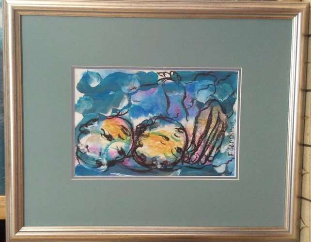 FRAMED FRANS CLAERHOUT PRINT, "MOTHER AND BABY"