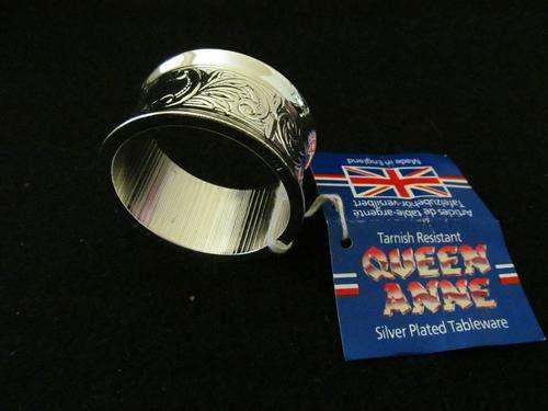 Set Of Six Silver Plated Napkin/Serviette Rings