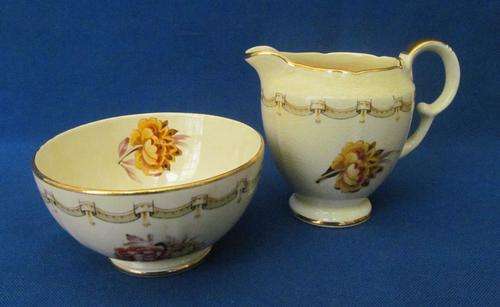 Vintage Crown Devon "Blenheim" Milk Jug And Sugar Bowl