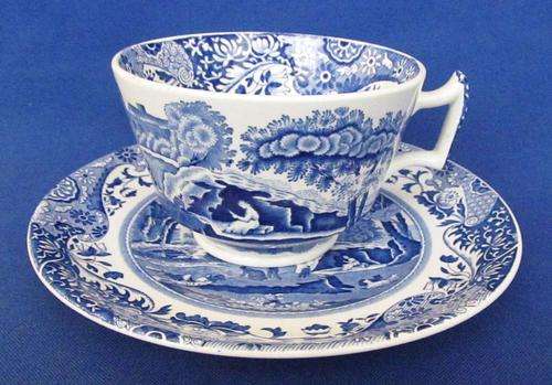Spode BLUE ITALIAN Oversized Cup & Saucer