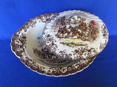 Johnson Bros. Brown Multi Colour "Coaching Scenes" Lidded Tureen