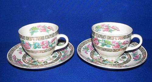 BurleighWare "Indian Tree" Demitasse Duos (2)