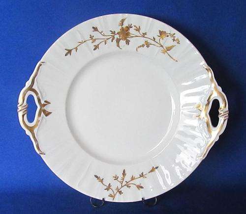 Limoges Antique Pierre Leon Sazerat Blondeau & Co. Gilded Cake Plate