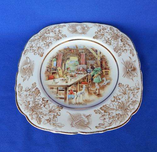 John Maddock & Sons Ltd  Ivory Ware " Robin Hood Dines With Sheriff Of Nottiningham" Display Plate