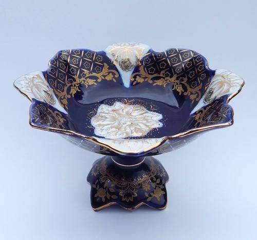 Haas & Czjzek Czech Republic "Original Cobalt" Pedestal Bowl