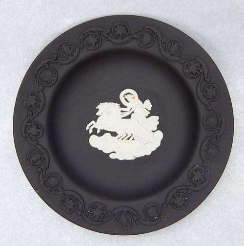 Wedgwood BLACK Jasperware "Aurora" Patrician Tray