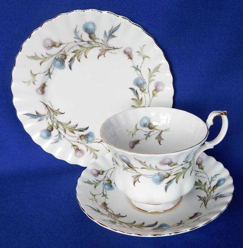 Royal Albert  " Brigadoon (Scottish Thistle) " Trio #2 - Made In England