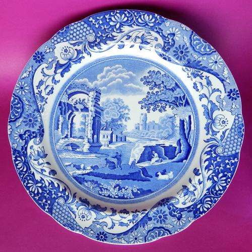Copeland Spode's " Italian " Dinner Plate - Blue Backstamp