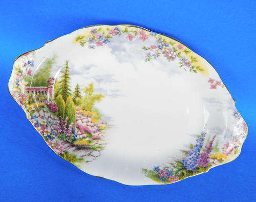 Royal Albert  " Kentish Rockery "  Tab Handled Oval Dish - Made In England