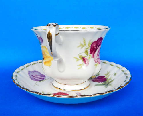 Royal Albert Flower Of The Month Duo - April - Sweet Pea - Made In England