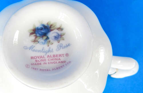 Royal Albert " Moonlight Rose " Coffee Duo - Made In England