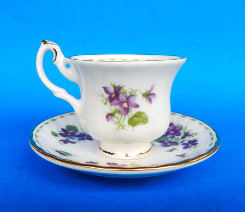 Royal Albert Flower Of The Month MINIATURE Duo - February - Violets - Made In England