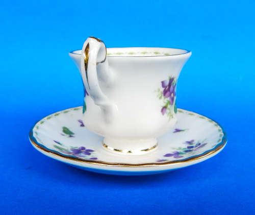 Royal Albert Flower Of The Month MINIATURE Duo - February - Violets - Made In England