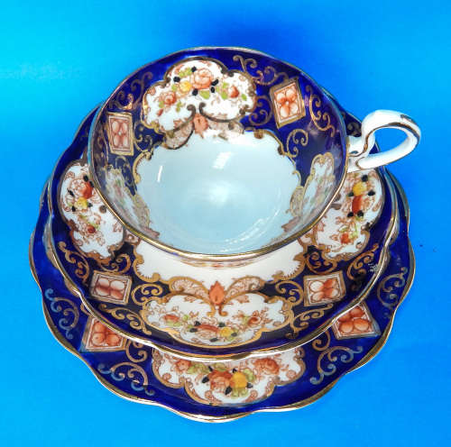 Royal Albert Crown China  " DERBY " Trio With DORIS Shaped Cup -1925-1927 - Made In England
