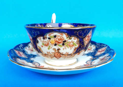 Royal Albert Crown China  " DERBY " Trio With DORIS Shaped Cup -1925-1927 - Made In England