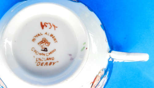 Royal Albert Crown China  " DERBY " Trio With DORIS Shaped Cup -1925-1927 - Made In England