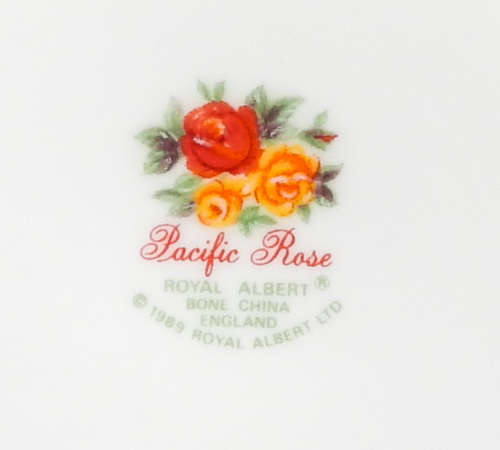 Royal Albert " PACIFIC ROSE " Two Handled Lidded Sugar Bowl - Made In England