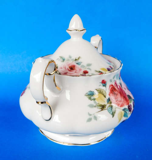 Royal Albert " ROSA " Two Handled Lidded Sugar Bowl