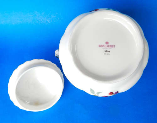 Royal Albert " ROSA " Two Handled Lidded Sugar Bowl