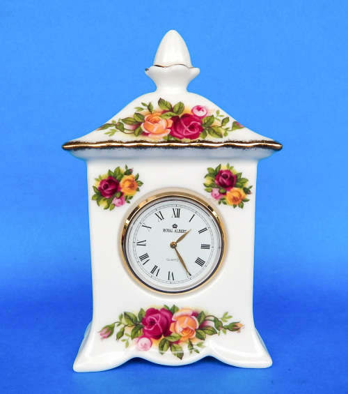 Royal Albert "Old Country Roses" Carriage Clock - Boxed - Made In England