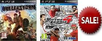 PS3 BULLETSTORM VIRTUA TENNIS 4 GAME BUNDLE / BID TO WIN / FREE SHIPPING