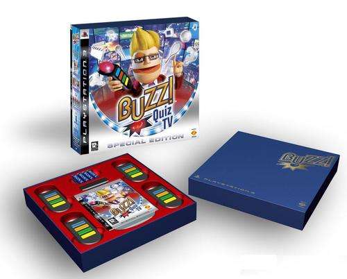 PS3 BUZZ QUIZ TV GAME WITH BUZZERS BUNDLE / BID TO WIN / FREE SHIPPING