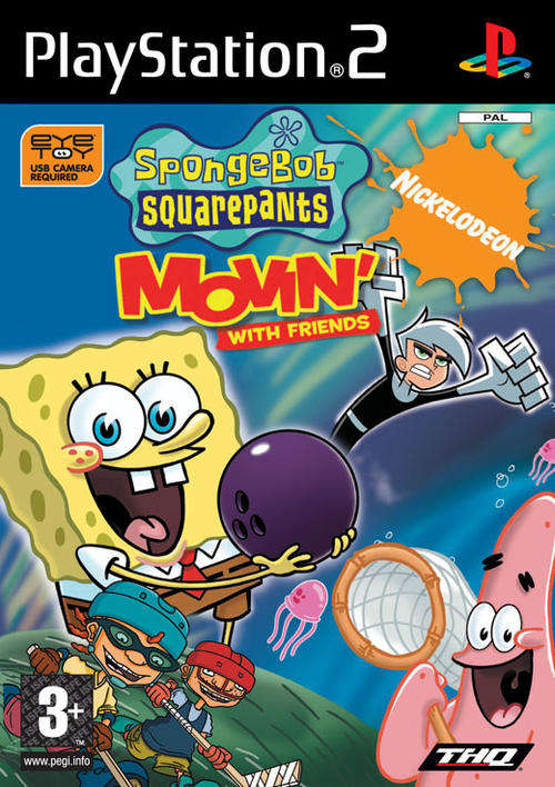 PS2 Spongebob Squarepants Movin With Friends Game With Camera Bundle