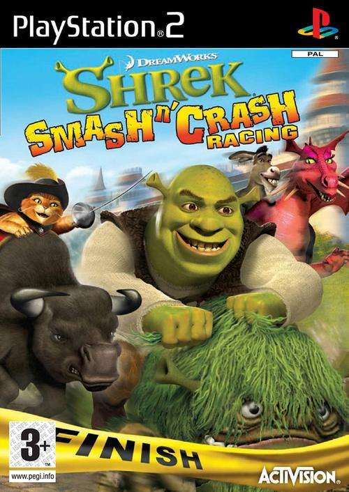 PS2 Dreamworks Shrek Smash N Crash Racing