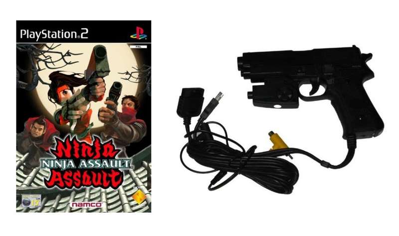 PS2 Ninja Assault G-Con 2 Gun Bundle
