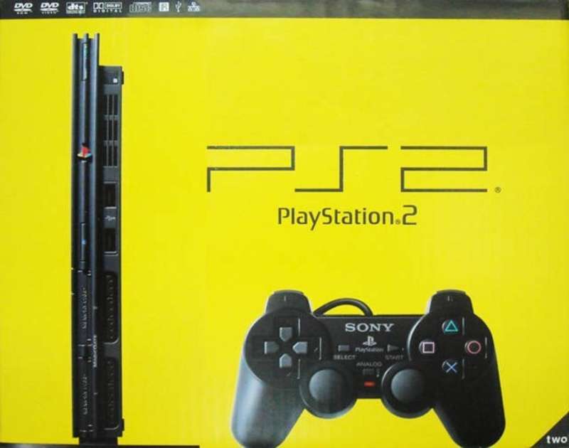 PS2 Slim Black Console PAL Model SCPH-77004 With Controller Bundle / As New (Boxed)